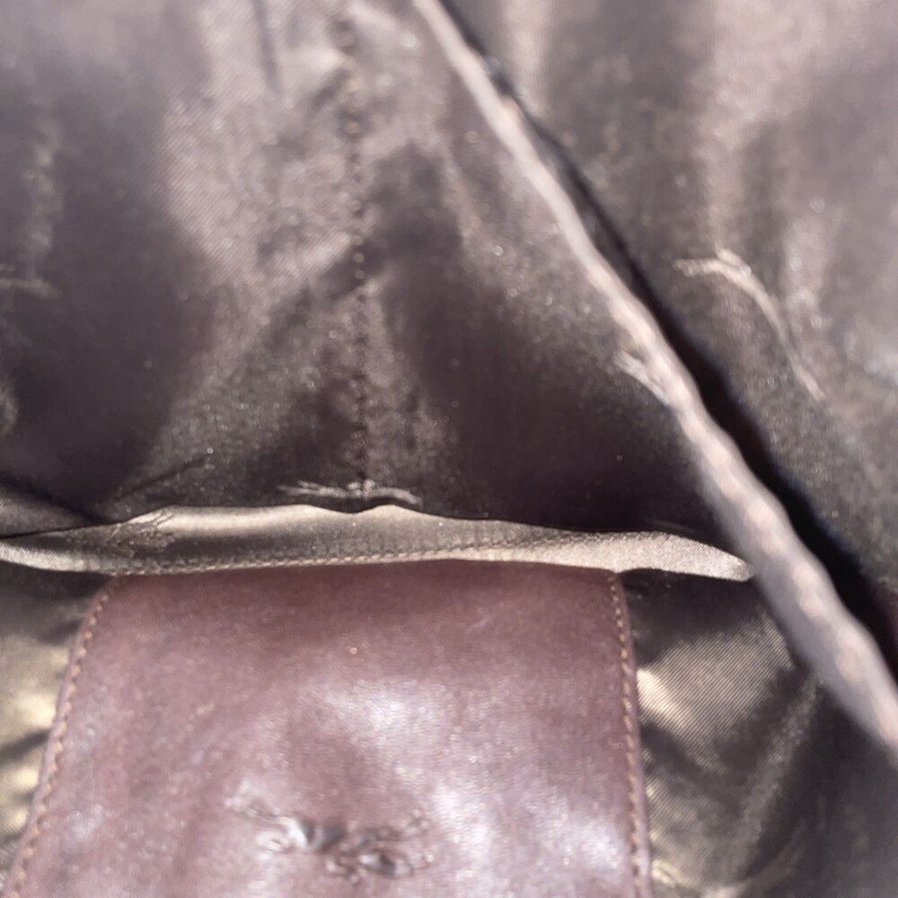 Longchamp Paris Leather Brown Handbag Tote Bag Satchel Purse Classic Preppy See - Picture 12 of 16